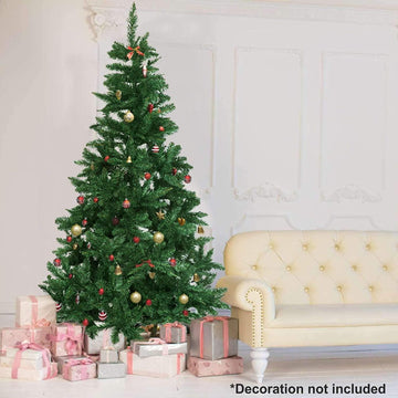 Olsen & Smith Large 7.5ft (7.5 Feet) 2.3m 1346 Tips Festive Artificial Pine Indoor Xmas Christmas Tree with Waterproof Storage Bag (7.5ft / 2.3m) - Packed Direct UK